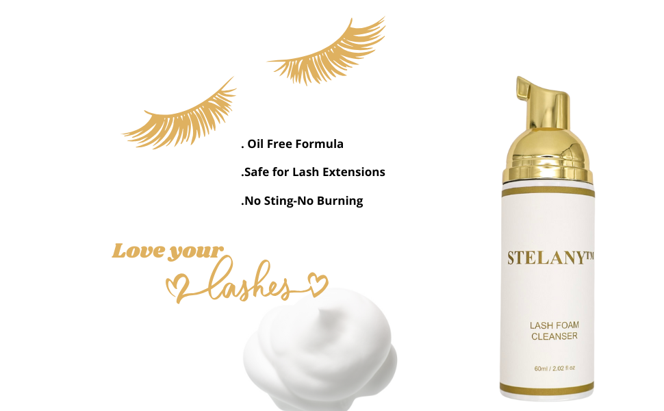 Stelany Lash Foam Cleanser-Gentle Eyelash Extension Shampoo (60ml)